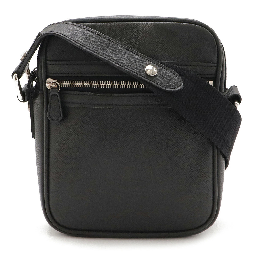 LOUIS VUITTON Taiga Dimitri Crossbody Bag Leather Ardoise Black
